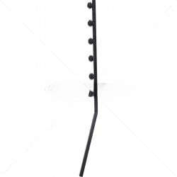 Nemtek 6-Line Square Tube Angled Black Fence Pole - Strong Corner Fencing Solution