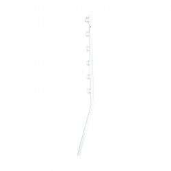 Nemtek 6-Line Angled Square Tube White Fence Pole - Durable and Versatile Fencing