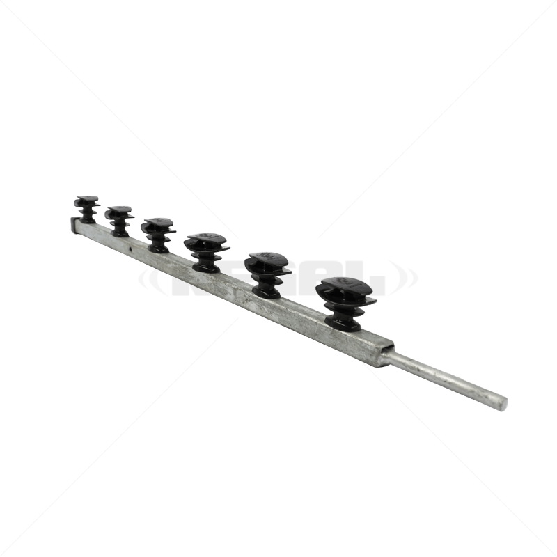 Nemtek Fence Pole 6 Line Square Galv+Pin Jurassic Black Bobbin | EF112
