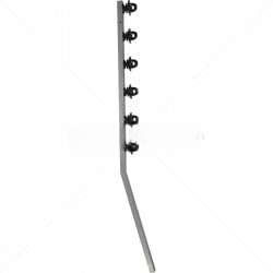 Nemtek 6-Line Jurassic Galvanised Angled BB Fence Pole - Durable Corner Fencing