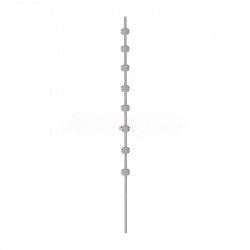 Nemtek 8-Line Round Bar White Fence Pole - Durable Electric Fencing Pole