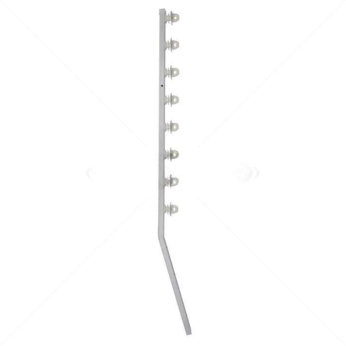 Nemtek 8-Line Angled Slotted Jurassic Galv PC WB Fence Pole - Durable Corner Support