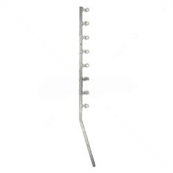 Nemtek 8-Line Angled Slotted Jurassic Galv WB Fence Pole - Corner Fencing Strength
