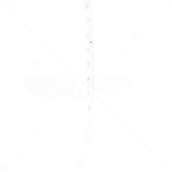 Nemtek Fence Pole 8 Line Angled Square Tube White Electric Fence | EF11-5