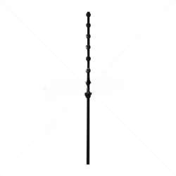 Nemtek 8-Line Square Tube Straight Black Fence Pole - Durable Electric Fencing