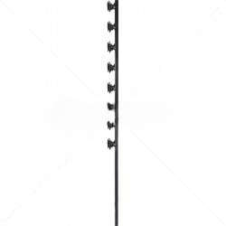 Nemtek Fence Pole 8 Line Straight Square Tube Black Shield Insulator | EF11-7
