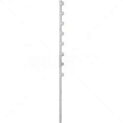 Nemtek 8-Line Square Tube Straight White Fence Pole - Strong Electric Fencing