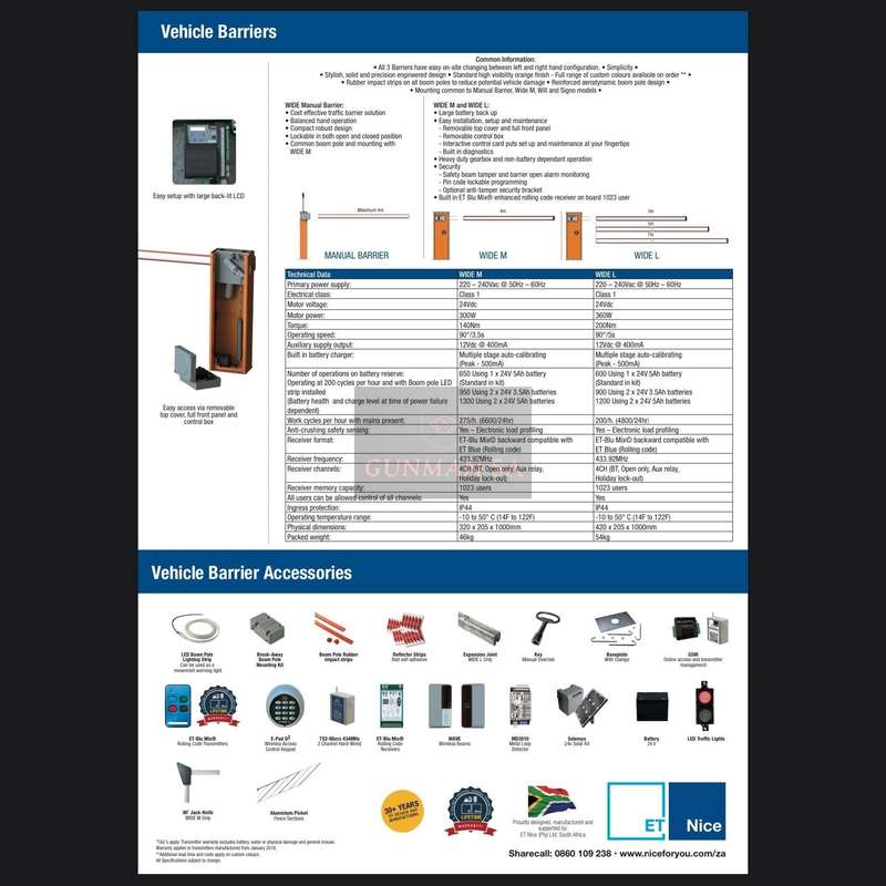 Nice Drive 500 Sliding Gate Motor Kit with 4m Steel Rack & 2x TX4 (Lithium Ready)