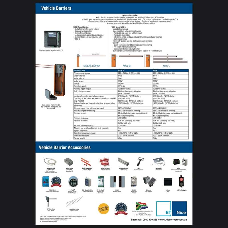 Nice Drive 600 Sliding Gate Motor Kit with 4m Nylon Rack & 2x TX4