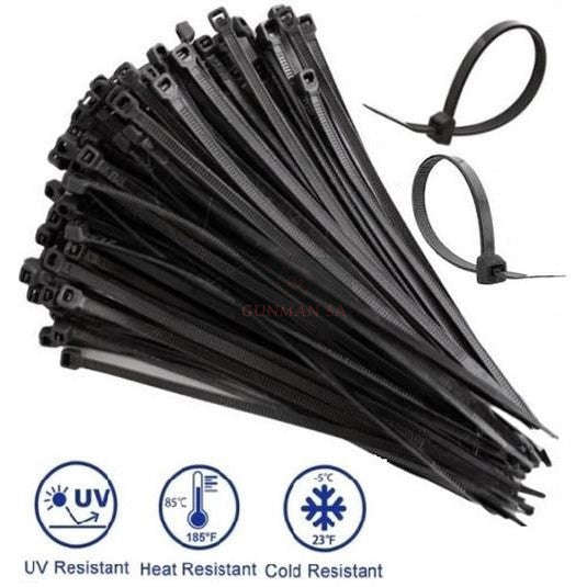 Noble Nylon Cable Ties 4.8 x 200mm Pack of 100 Black
