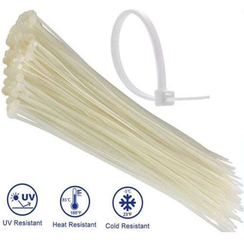 Noble Nylon Cable Ties 4.8 x 300mm Pack of 100 White