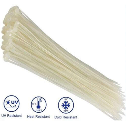 Noble Nylon Cable Ties 4.8 x 300mm Pack of 100 White