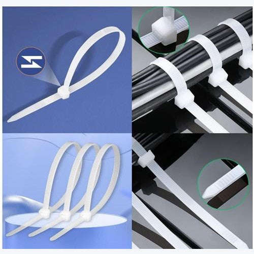 Noble Nylon Cable Ties 4.8 x 300mm Pack of 100 White
