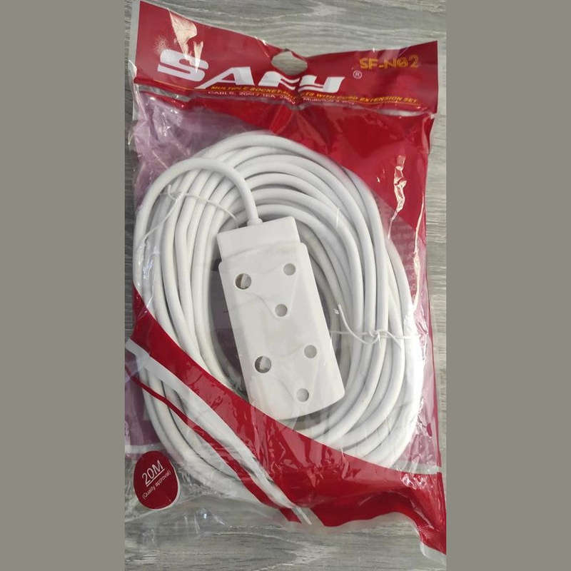Noble Safy 20m Multi Plug Coupler Extension Cord Lead With