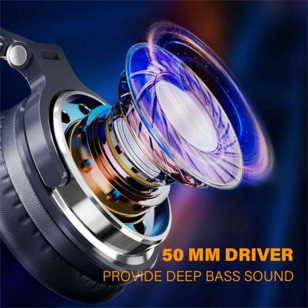 Oneodio Pro 10 Professional Wired Over Ear DJ and Studio Monitoring Headphones  Dark Blue