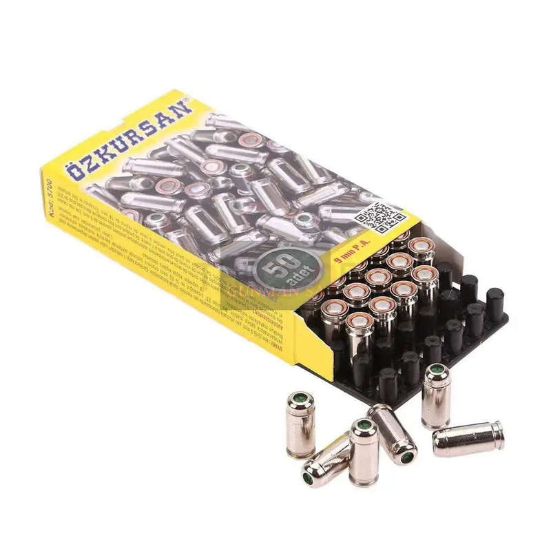 Ozkursan 9mm P.A.K Realistic Blank Bullets (50) - Ammo