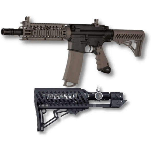 TIPPMANN TMC DARKEARTH MARKER-W/AIR THRU ADJ STOCK Paintball Gun