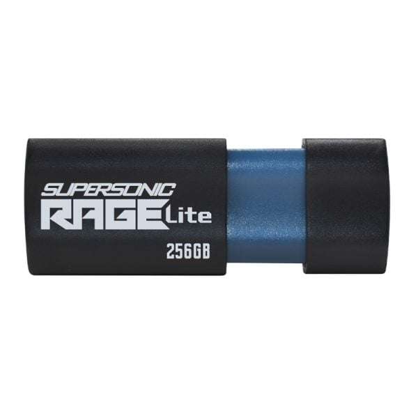 Patriot Rage Lite 256GB USB3.2 Flash Drive  Black - High-Speed Portable Storage Solution