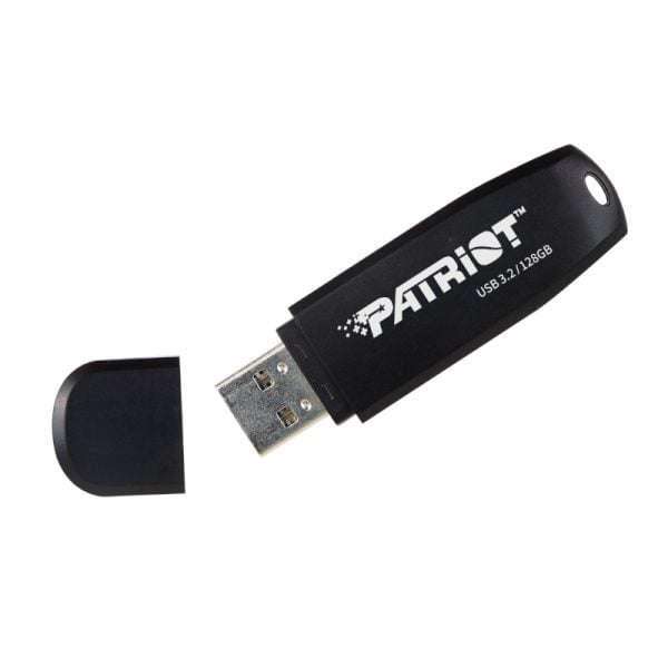 Patriot Xporter Core 128GB USB3.2 Flash Drive  Black - High-Speed Portable Storage Solution