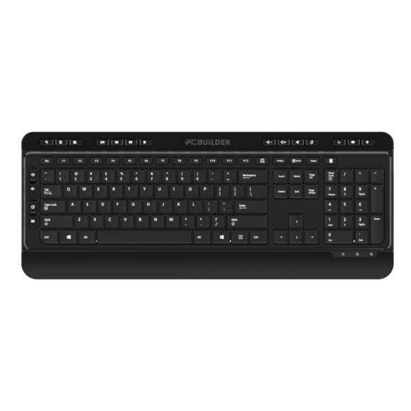 PCBuilder ALPHA Silent Wireless Keyboard and Mouse Combo