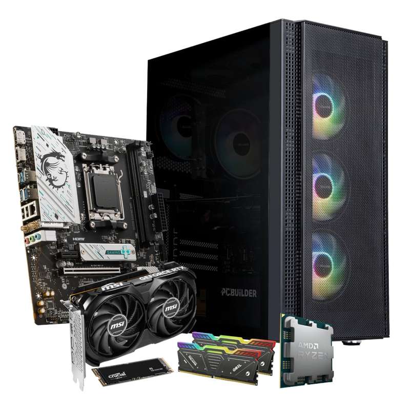 PCBuilder AMD Ryzen 5 7600 SPECIALIST Windows 11 Gaming PC  Ultimate Performance