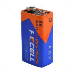 PKCell Battery 9V Alkaline 48mm x 26mm x 17mm Each Part No: BA21