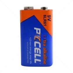 PKCell Battery 9V Alkaline 48mm x 26mm x 17mm Each Part No: BA21