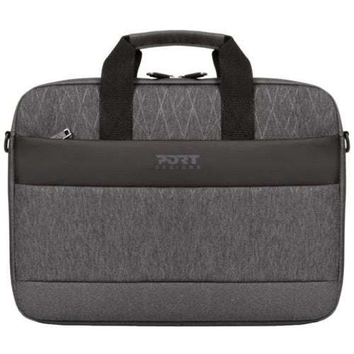 Port Designs Boston Toploader 15.6" Grey Notebook Bag  Stylish & Functional Laptop Protection