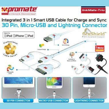 Promate linkMate-trio Integrated 3 in