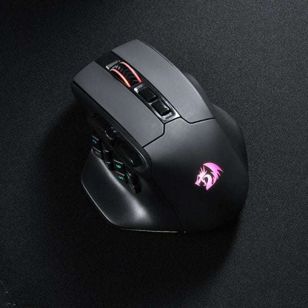 Redragon Aatrox Wireless 6200DP RGB MMO Gaming Mouse  Black