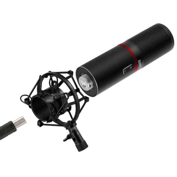 REDRAGON BLAZAR Cardioid USB Gaming Mic and Tripod  Black