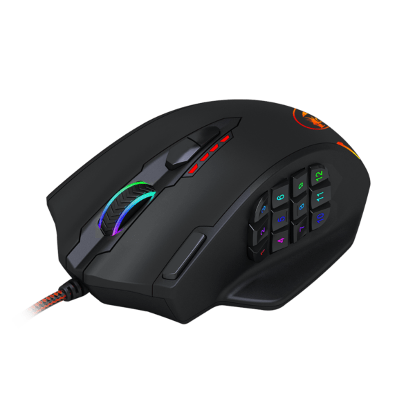 REDRAGON IMPACT 12400DPI MMO Gaming Mouse  Black