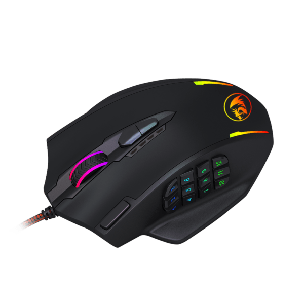 REDRAGON IMPACT 12400DPI MMO Gaming Mouse  Black