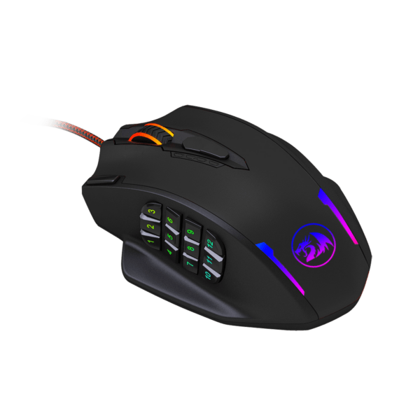 REDRAGON IMPACT 12400DPI MMO Gaming Mouse  Black
