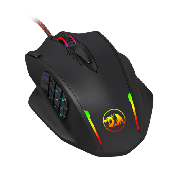 REDRAGON IMPACT 12400DPI MMO Gaming Mouse  Black