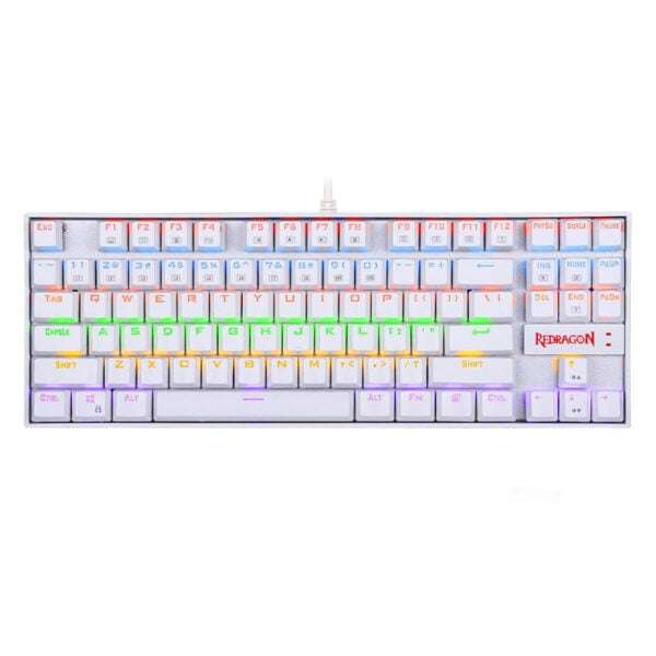 REDRAGON KUMARA Mechanical 87 Key RGB Backlit Gaming Keyboard  White