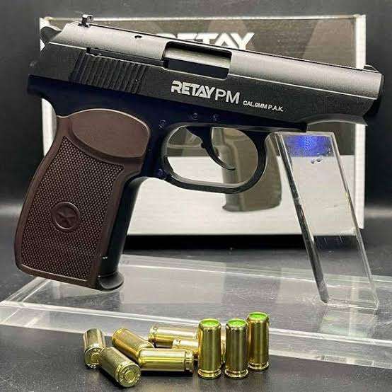 Retay PM Black Blank/Pepper Gun (Semi Auto|6+1|9mm PAK)