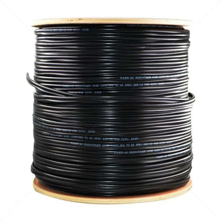 RG59 Coaxial Cable with Power  300m White | 75 Ohm