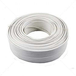 Ripcord 1mm² Bare Copper Cable  White 100m Roll for Low Voltage Use