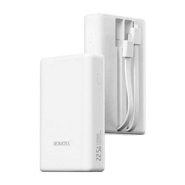 Romoss PAC20 20000mAh 22.5W Fast Charge Power Bank  White