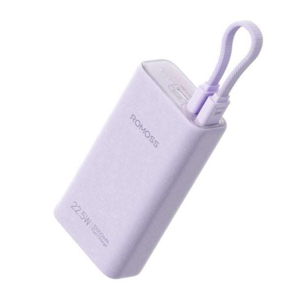 Romoss PHA10 10000mAh 22.5W Fast Charge Power Bank  Purple Portable Charger