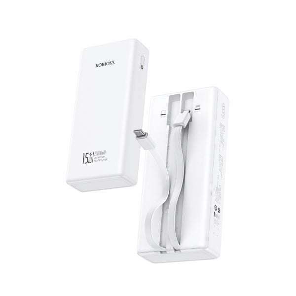 Romoss Power Bank PRC 20000mAh 15W WH  High-Capacity Portable Charger
