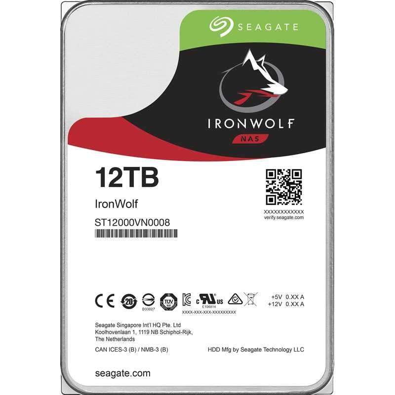 SEAGATE 12TB HDD NAS IronWolf 3.5 Size SATA