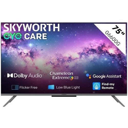 Skyworth 75" G6600G Series UHD Smart Google TV  4K, HDR10, Google Assistant