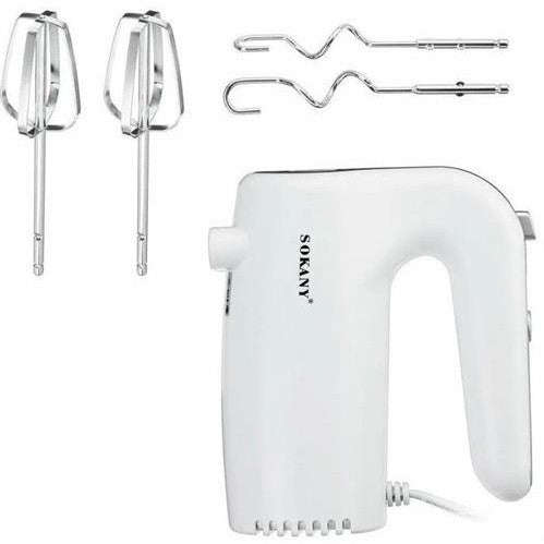 Sokany Hand Mixer White 500w with Attachments Retail Box 1