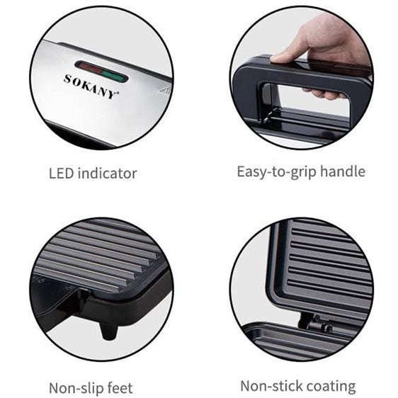 Sokany Multifunctional Grill Maker- Non-Stick