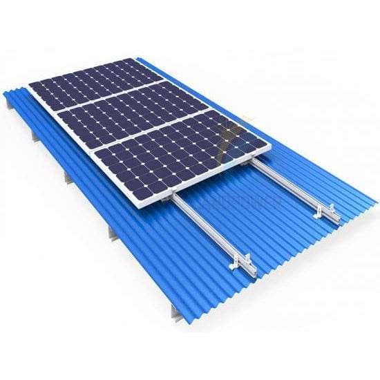 Solar Mount Kit for 4 Panels 60/72 Cell on Angled Corrugated Roof