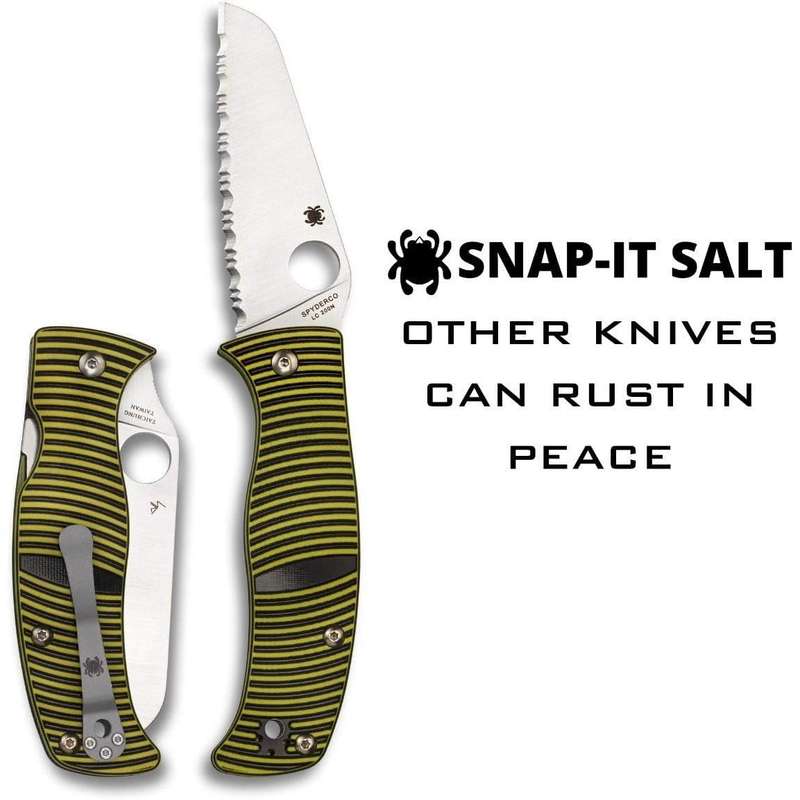 SPYDERCO CARIBBEAN G10 Knife LC/200N SER SHEEPFOOT - C217GSSF