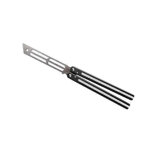 Squid Industries Triton V2 Black Dual Toned Trainer Butterfly Knife Blunt Edge