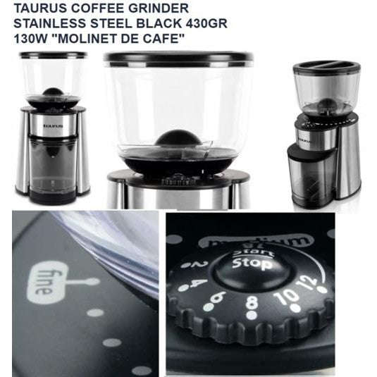 Taurus Stainless Steel Coffee Grinder 430gr 130w